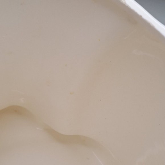 Coco Dowley Smiling Cat Cookie Jar Fish Bib Kerchief White Tabby Kitty 12" High - Picture 11 of 16